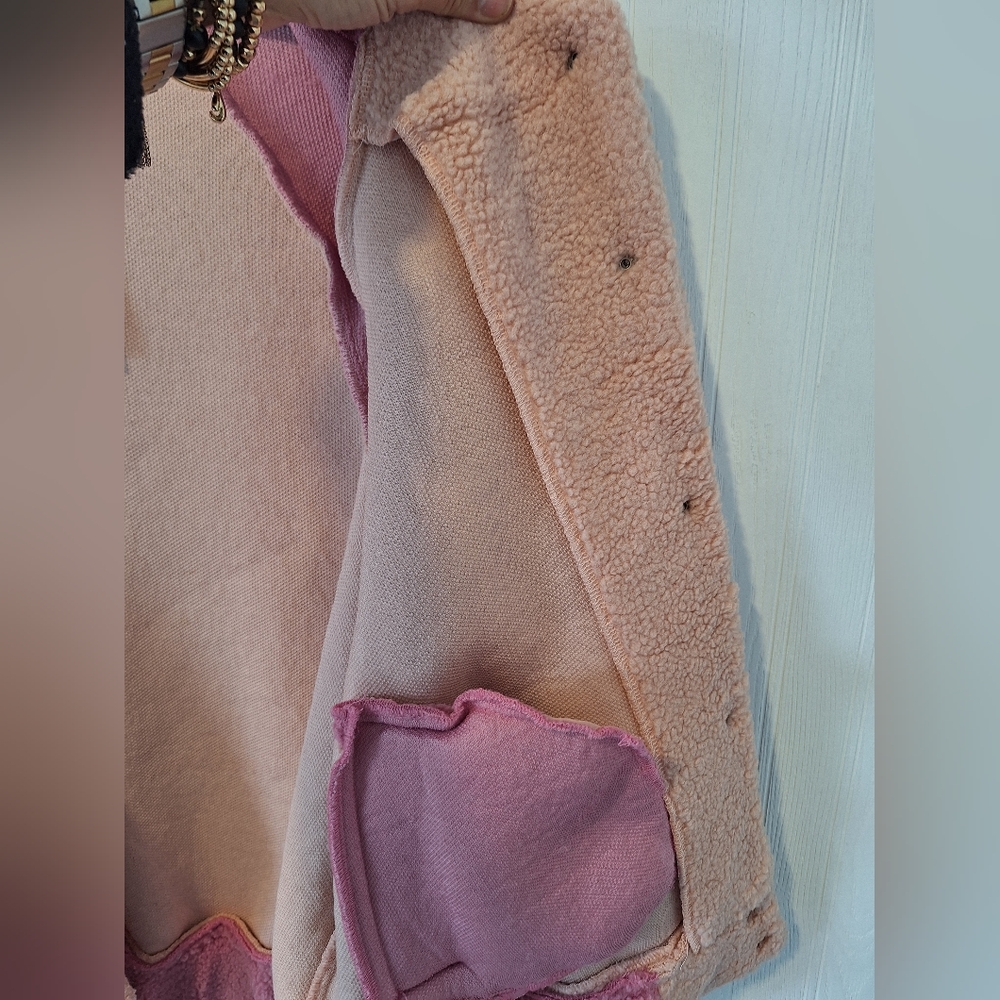 NWT Universal Thread Pink Colorblock Sherpa Bomber Jacket - Picture 11 of 14